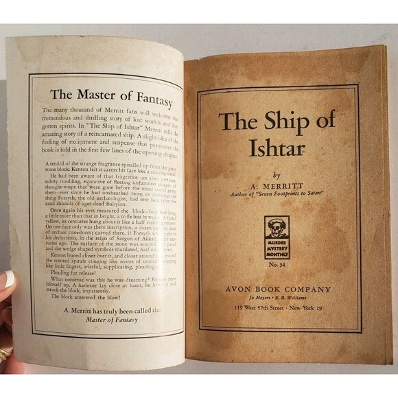 Lot Of 2: A. Merritt Murder Mystery Monthly 1944-45 1st edtns. ISHTAR & DWELLERS - Picture 5 of 12